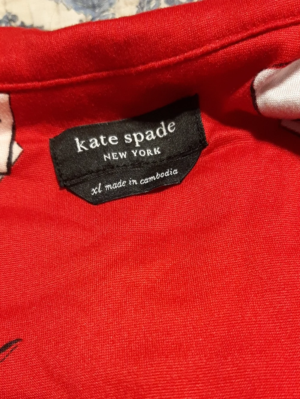 kate Spade Red Holiday Womens Pajama Set New Xl